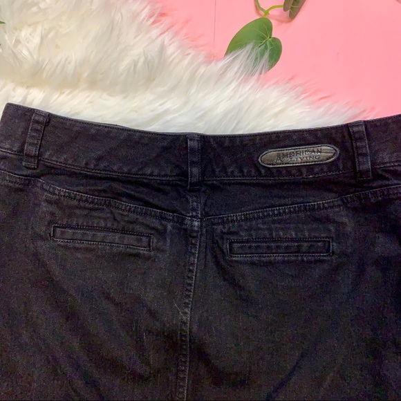 SOLD- American Living Black Denim High Waist Skirt Size 8 Pockets - Picture 6 of 11